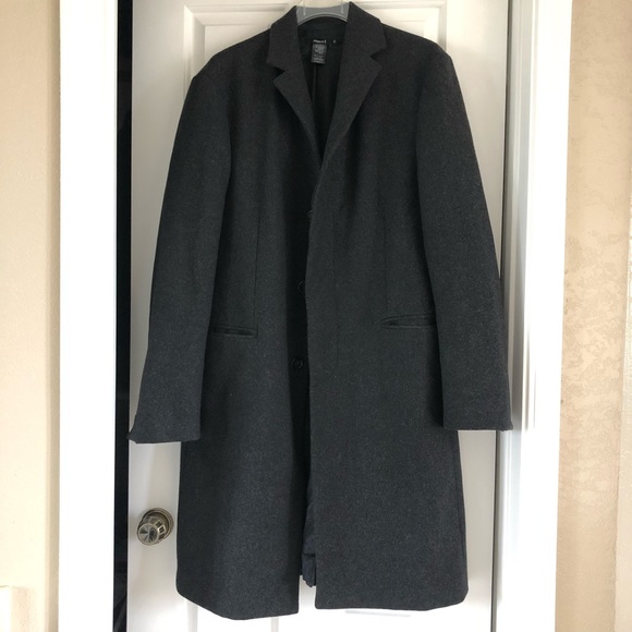 Filippa K Man wool overcoat - charcoal